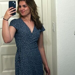 Brandy Melville Blue Wrap Dress